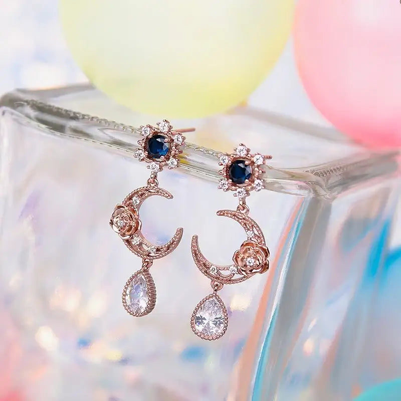 Saint Tail x Clue - Aurora Moonlight Silver Earrings - CLUE - Jewelry - Harumio