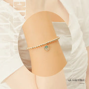 CLUE - 14K Gold Filled Eternal Emerald Stone Heart Bracelet - CLUE - Jewelry - Harumio