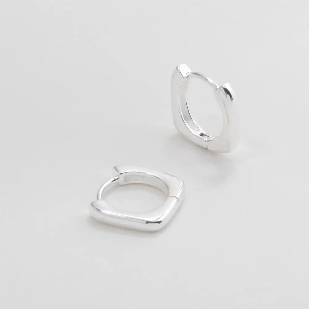 OST - Unique Square Silver Ring Earrings - OST - Jewelry - Harumio