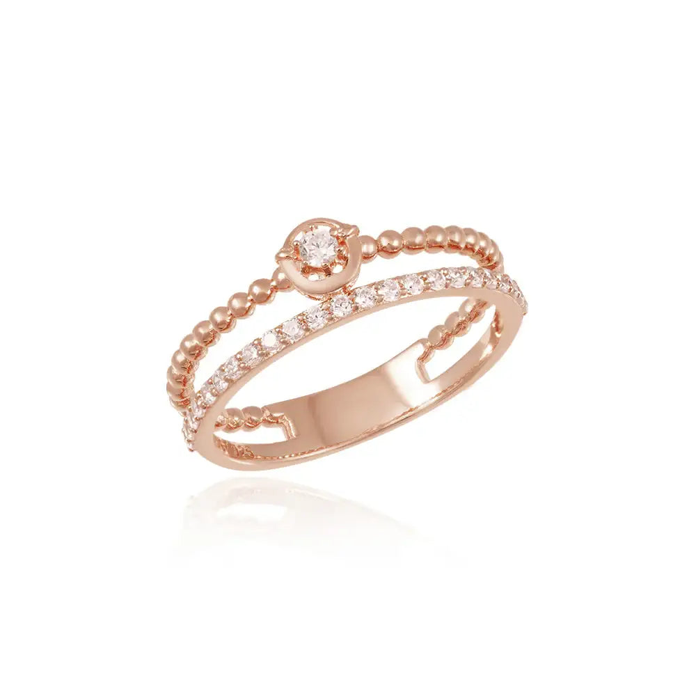 OST - Lucky Lock Horseshoe Double Silver Ring - OST - Jewelry - Harumio