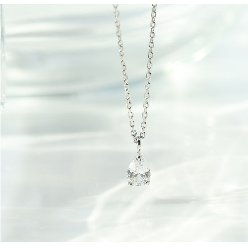 OST - Puremond Pear Cut Silver Necklace