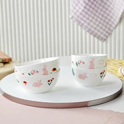 Korean My Rabbit - Porcelain Bowl 2P Set - Modern House - Bowls - Harumio