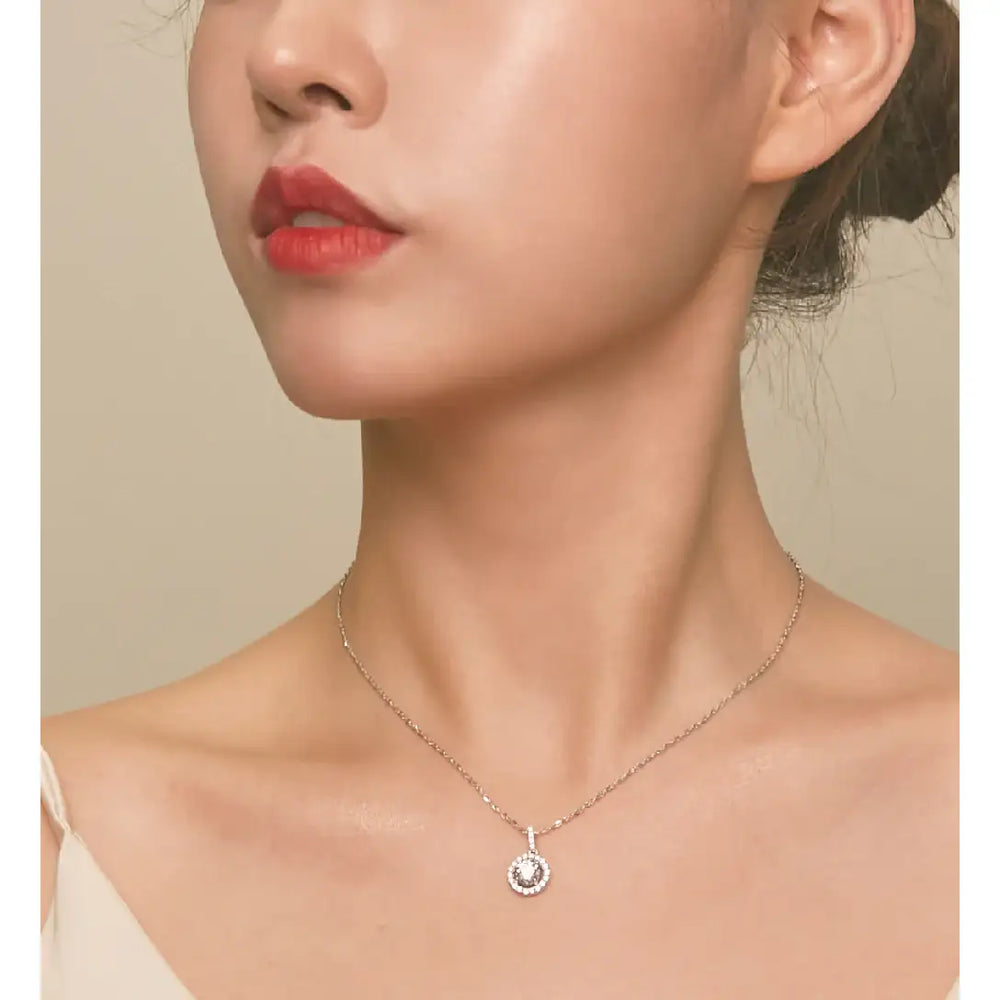 CLUE - Carat Collection Sparkle Diamond Silver Necklace - CLUE - Jewelry - Harumio