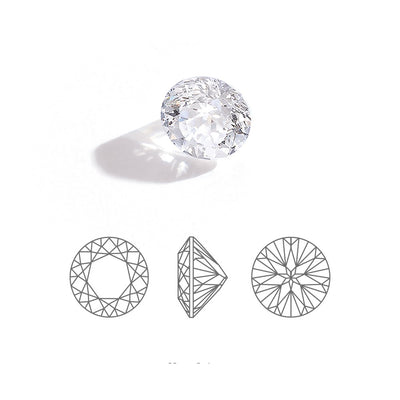 OST - Bezel Setting Simulated Diamond Rose Gold Earrings