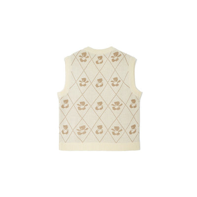 AQO - Bear Pattern Knit Vest