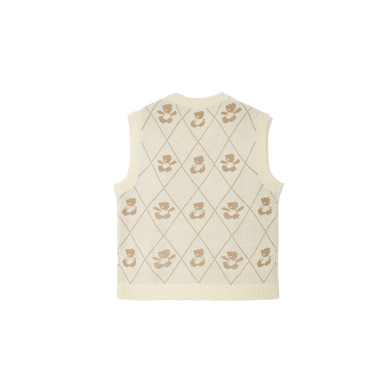 AQO - Bear Pattern Knit Vest