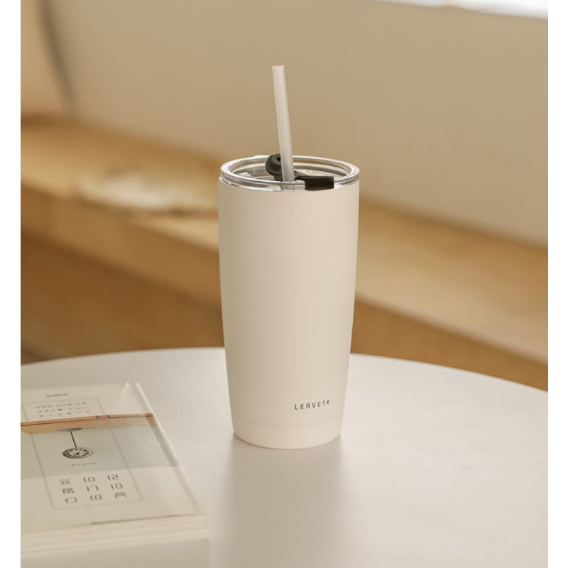 LEAVES- Insulation Straw Tumbler