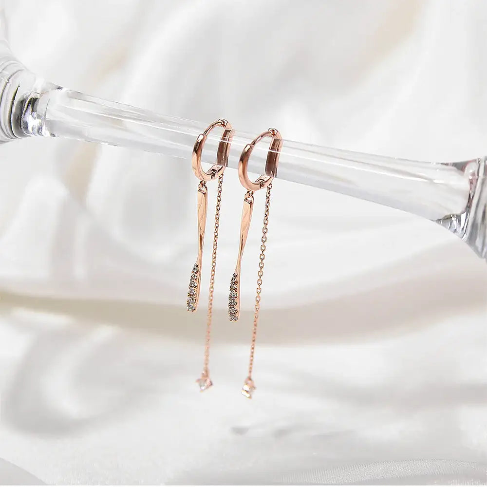CLUE - Shine One Touch Silver Ring Earrings - CLUE - Jewelry - Harumio