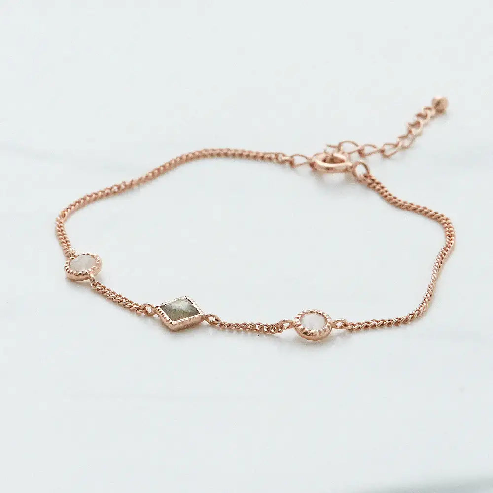 CLUE - Wish Spell Natural Stone Multicolor Silver Bracelet - CLUE - Jewelry - Harumio