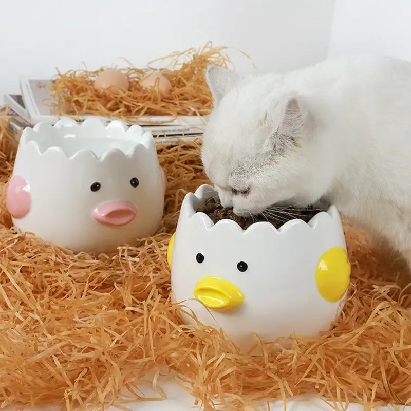 Yog!ssw - Pet Egg Chick Ceramic Bowl - Jungle Monster - Pet - Harumio