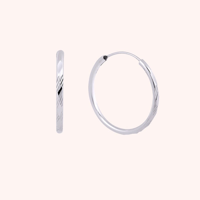 CLUE - Basic Cut Silver Ring Earrings