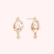 CLUE - Water Drop Rose Gold Silver Earrings - CLUE - Jewelry - Harumio