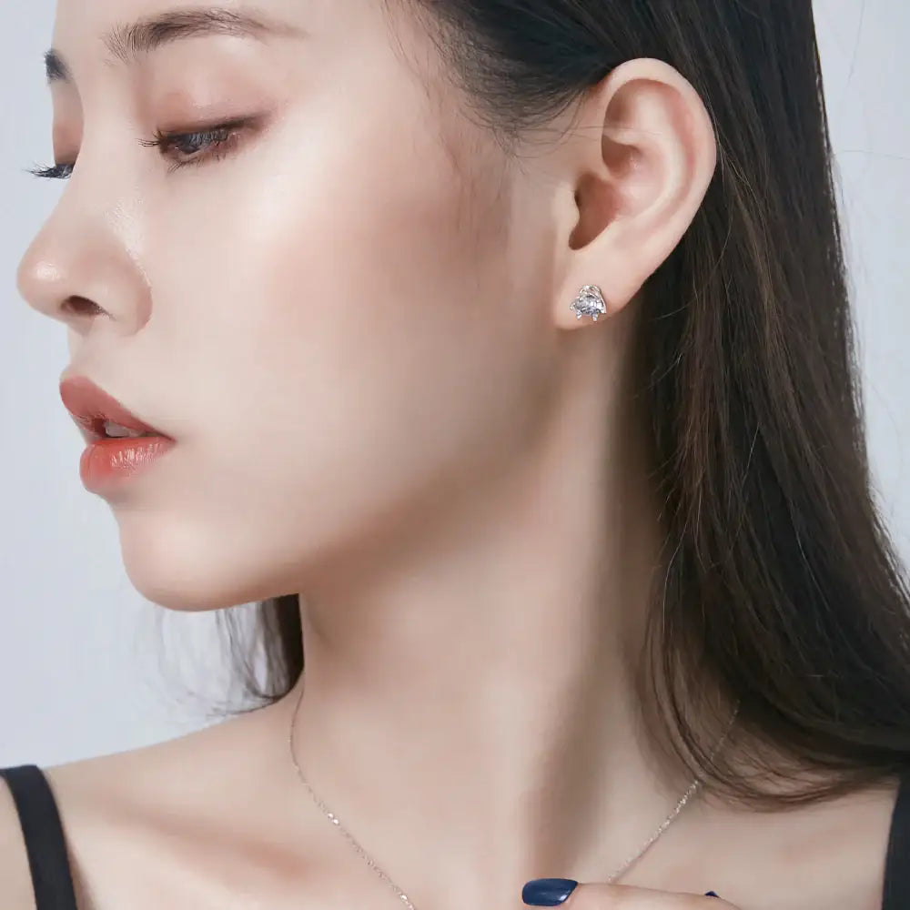 CLUE - Crown Setting Diamond Earrings - CLUE - Jewelry - Harumio