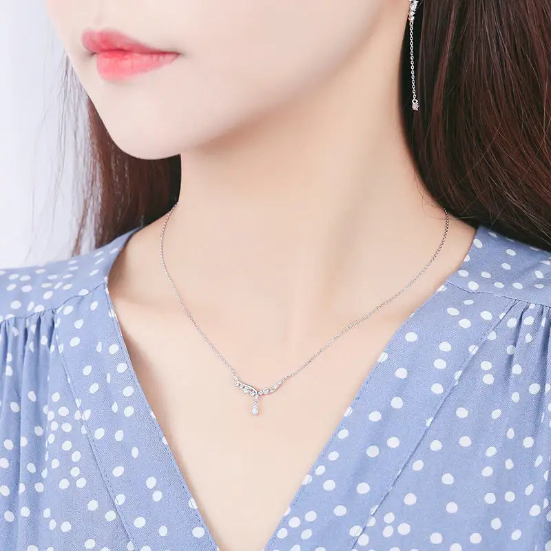 CLUE - Sunshine Crystal Silver Necklace - CLUE - Jewelry - Harumio