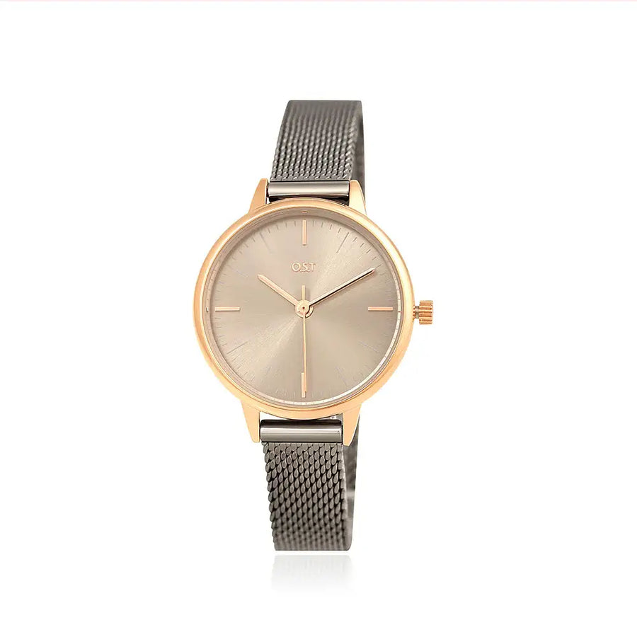 OST - Chic Black Women's Mesh Watch (Love Blossom) - OST - Watch - Harumio