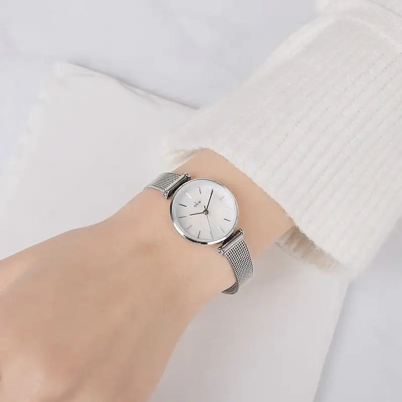 CLUE - Mother-of-Pearl Mood Mesh Watch - CLUE - Watches - Harumio