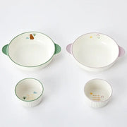 Korean Little Buddy Pom Pom - Two-Handled Bowl and Sauce Bowl 4P Set - Modern House - Bowls - Harumio