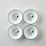 Corelle x Peanuts - Snoopy and Charlie - Front Plate 4P Set - Modern House - Tableware - Harumio
