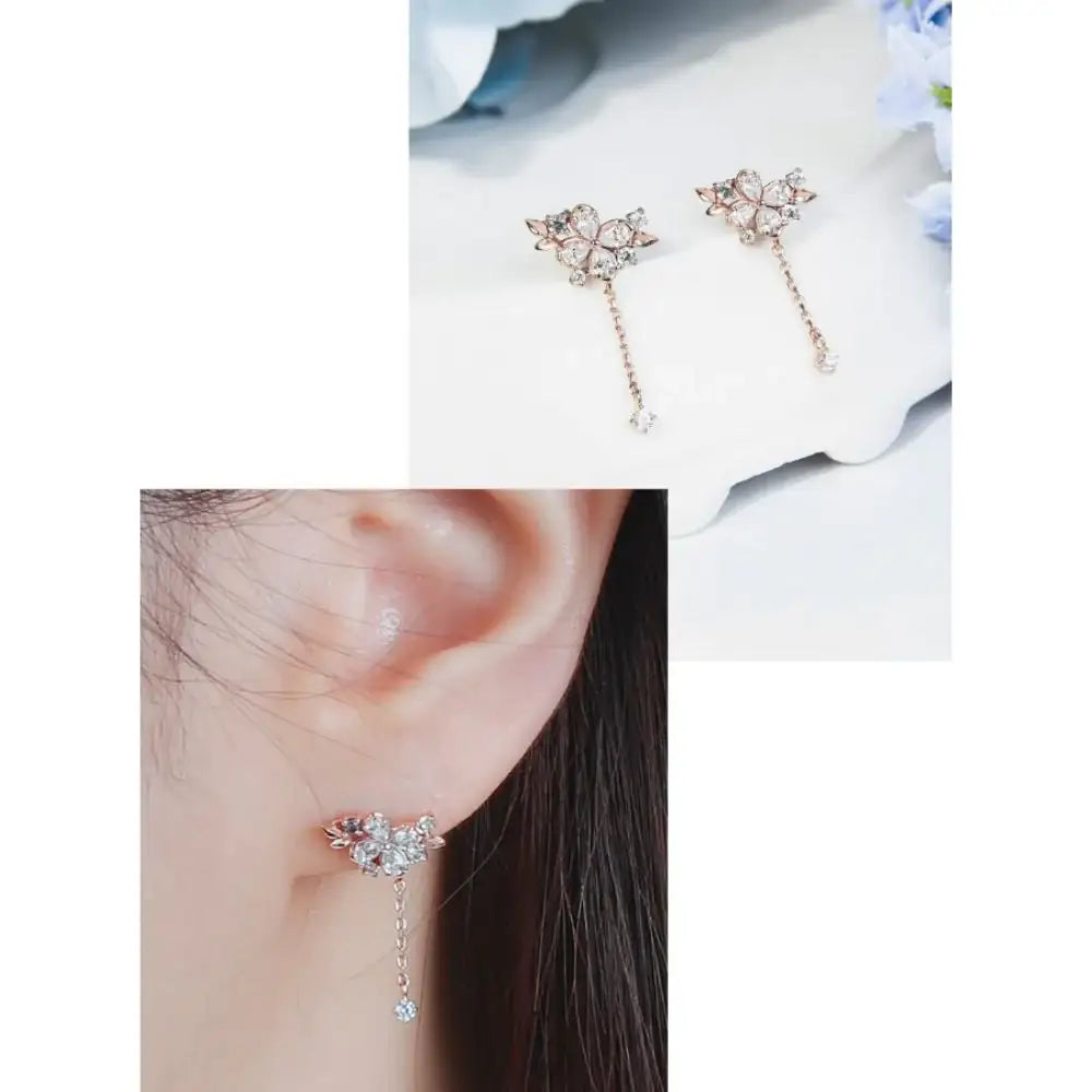 CLUE - Purple Hydrangea Silver Drop Earrings - CLUE - Jewelry - Harumio