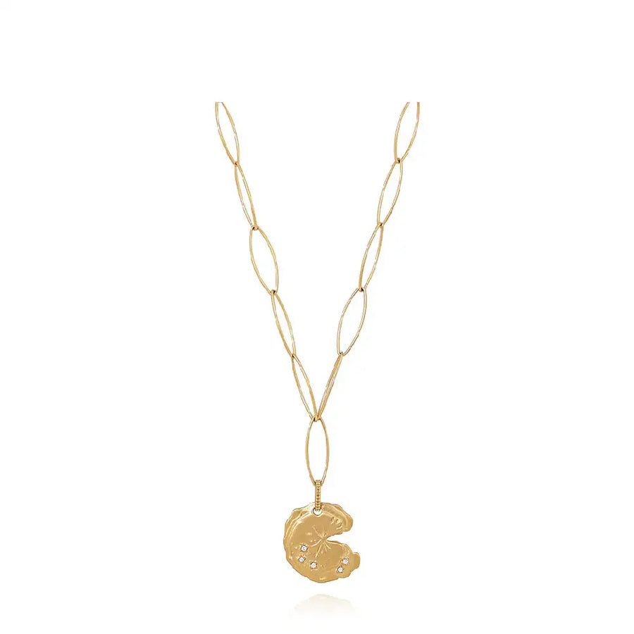 CLUE - C Collection Vintage Coin Clip Chain Silver Long Necklace - CLUE - Jewelry - Harumio