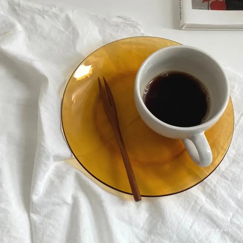 Like A Cafe - Amber Dessert Plate - Like A Cafe - Plates - Harumio
