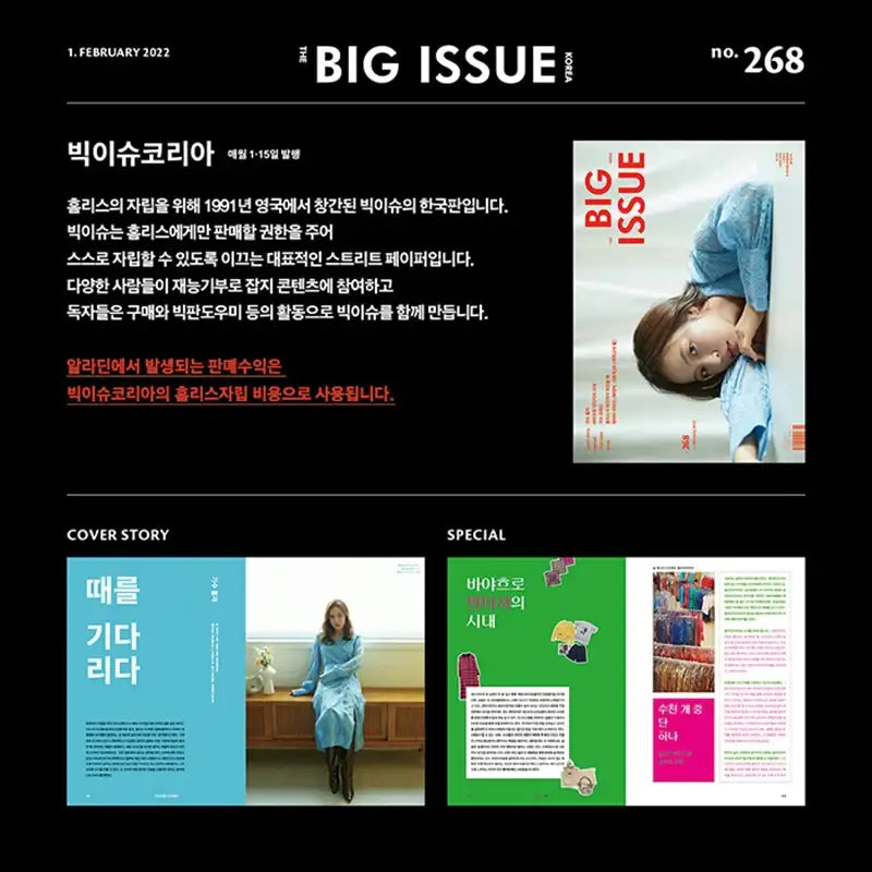 Big Issue - No.268 2022 - Magazine Cover Hong Ja - Big Issue Korea - Magazine - Harumio