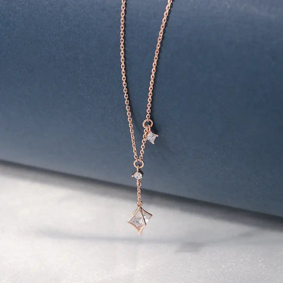 CLUE - Starry Sky Sculpture Moonlight Silver Necklace - CLUE - Jewelry - Harumio