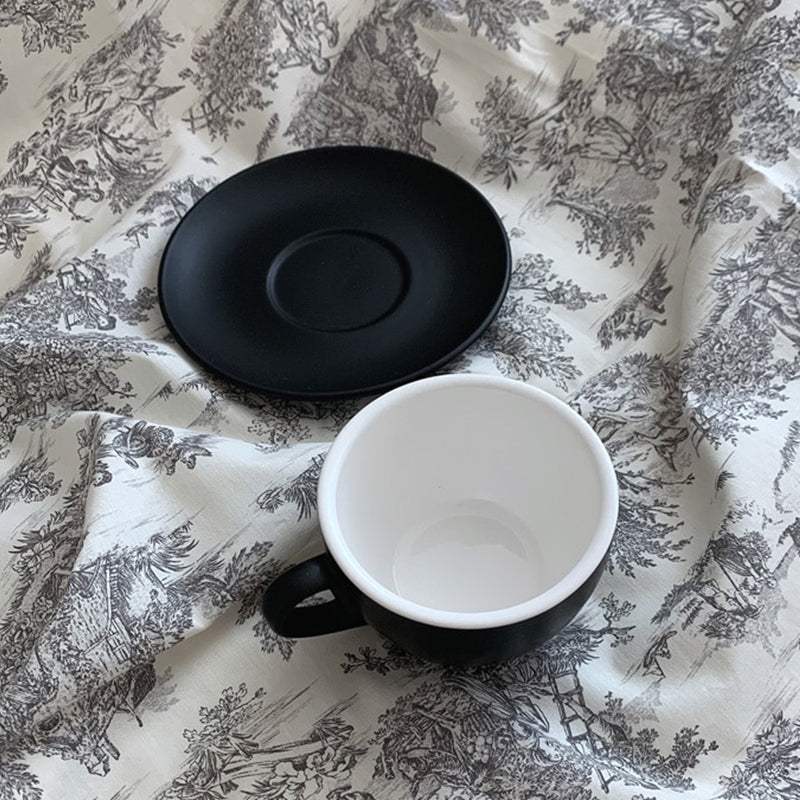 Like A Cafe - Matte Black Coffee Cup & Saucer - Like A Cafe - Home & Living - Harumio