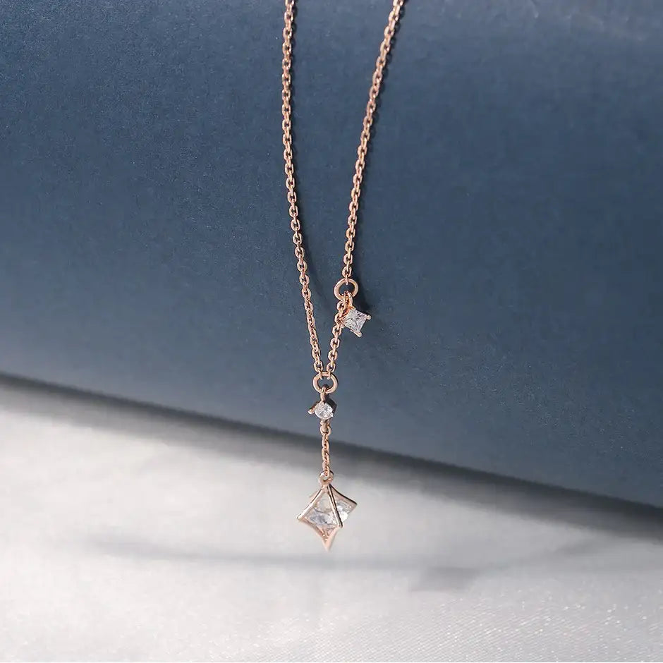 CLUE - Night Sky Engraving Moonlight Silver Necklace - CLUE - Jewelry - Harumio