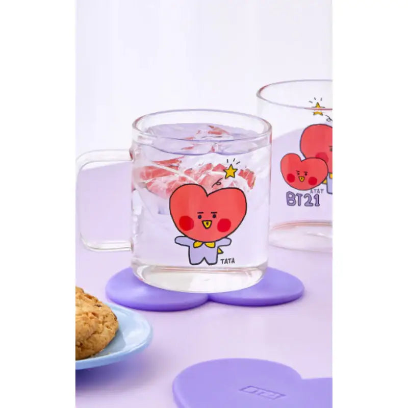 BT21 - Baby Glass Mug And Coaster Set - BT21 - Home & Living - Harumio