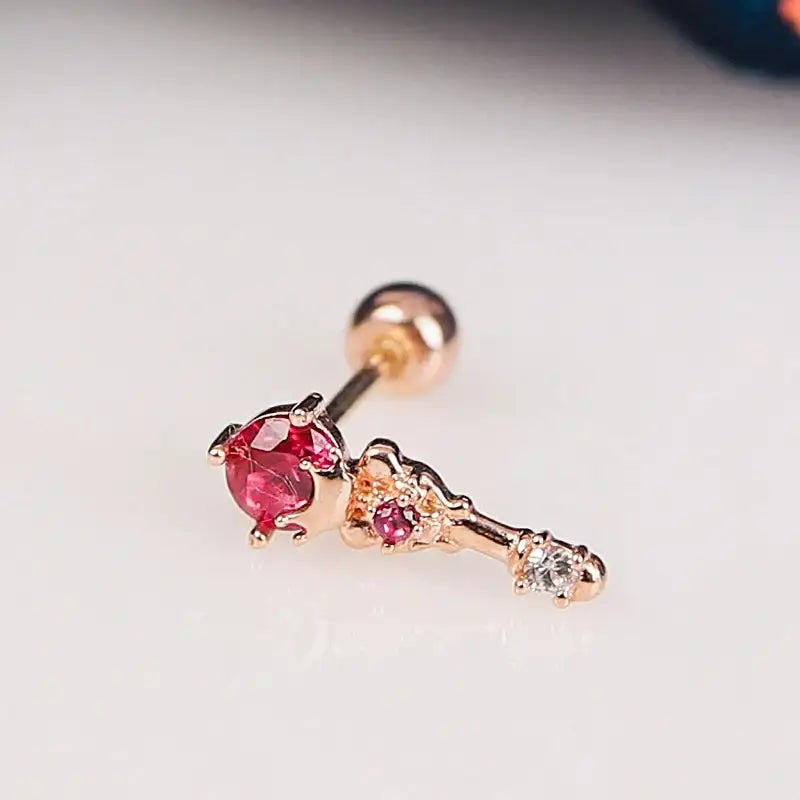 Saint Tail x Clue - Illusion Stick 10K Gold Piercing - CLUE - Jewelry - Harumio