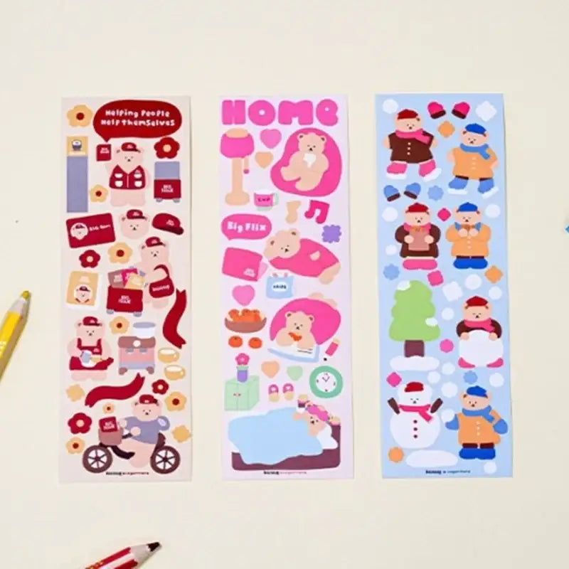 Big Issue x Lagomihome - Pencil Case & Big Bear Stickers Set - Big Issue Korea - Pencil Case - Harumio