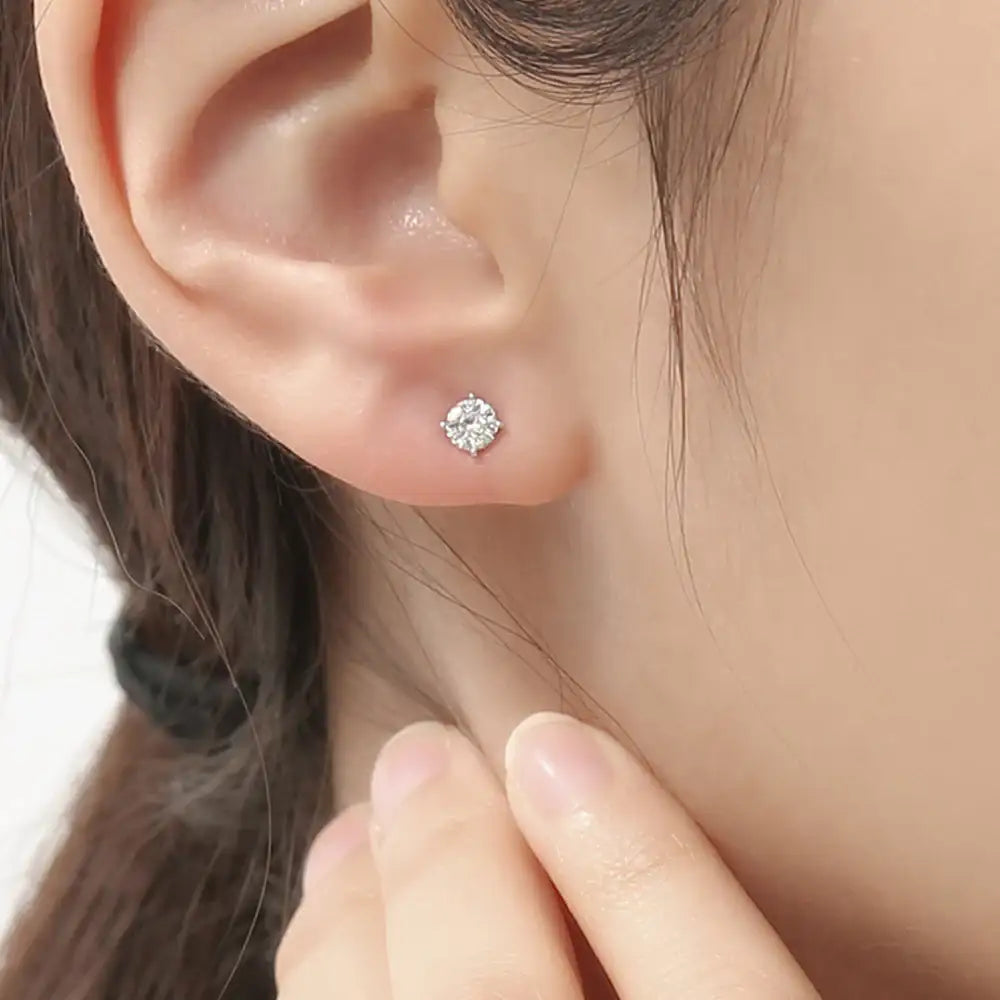 OST - Simulated Diamond Solitaire Women's Earrings - OST - Jewelry - Harumio
