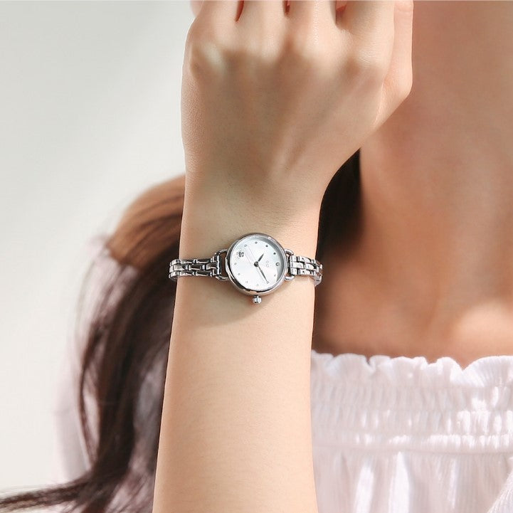 OST - Hydrangea Silver Metal Watch