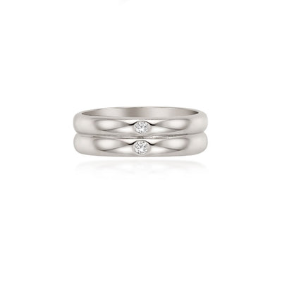 OST - Basic Double Ring Silver Ring