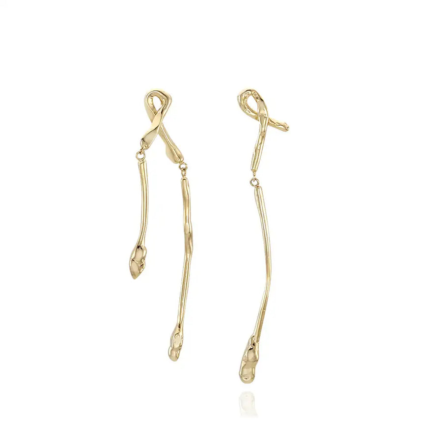 Bloom x AHNI - Cross Duet Silver Earrings - Bloom x AHNI - Jewelry - Harumio
