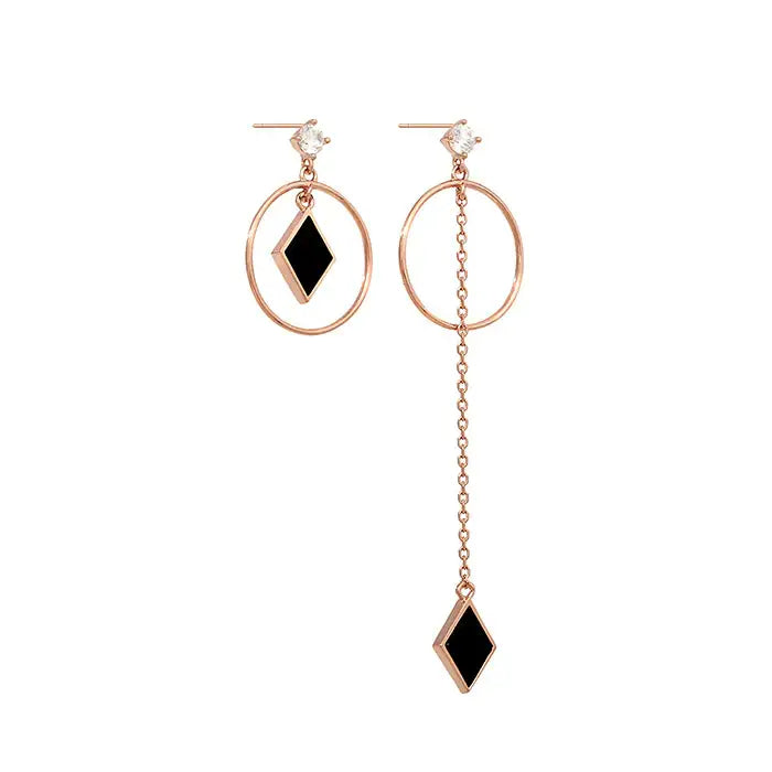 OST - Square Pearl Point Long Clutch Earrings - OST - Jewelry - Harumio