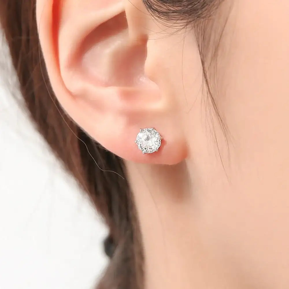 OST - Simulated Diamond Solitaire Women's Earrings - OST - Jewelry - Harumio