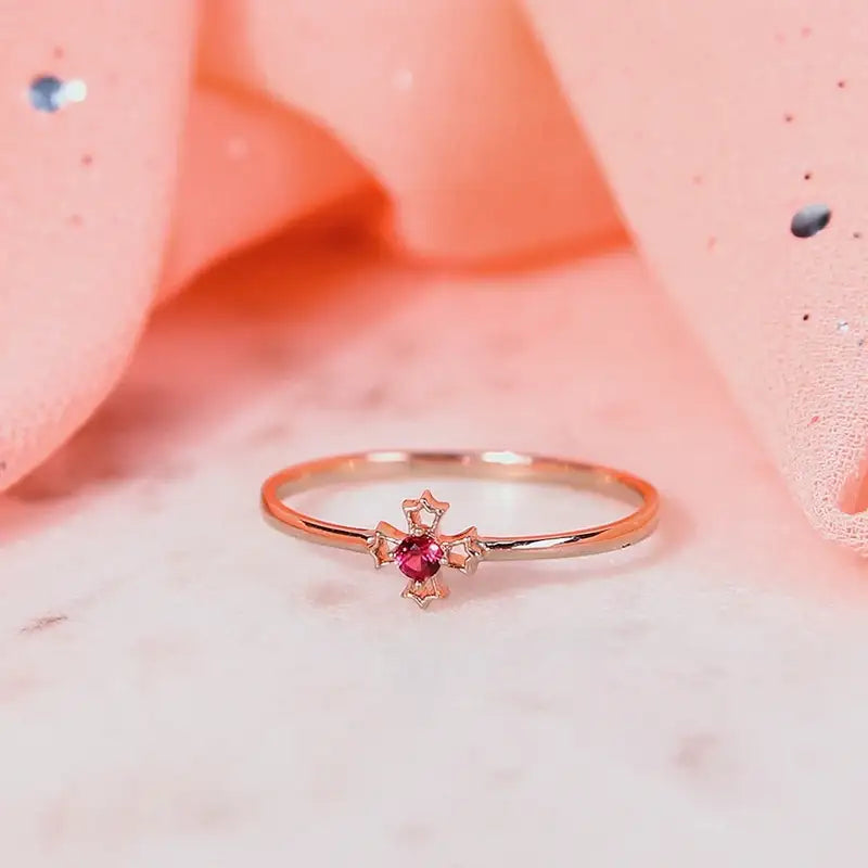 Saint Tail x Clue - Mini Saint 14K Gold Miss Ring - CLUE - Jewelry - Harumio