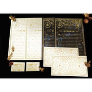 Libet - A5 Gold Leaf Moon Memo Set - Libet - Stationary - Harumio