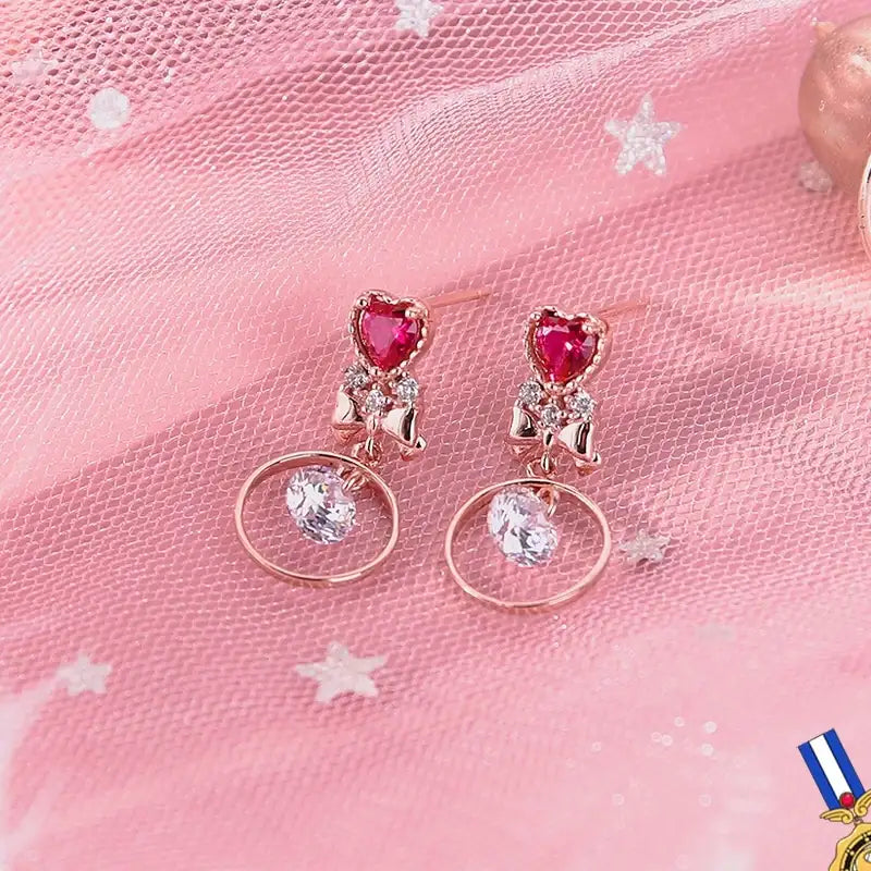 Saint Tail x Clue - Lovely Ribbon Silver Earring - CLUE - Jewelry - Harumio