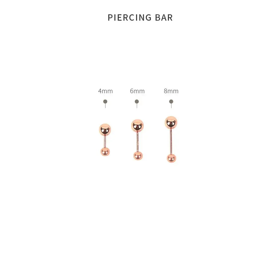 CLUE - 7mm Square Bar 10K/14K Gold Ear Pierce - CLUE - Jewelry - Harumio
