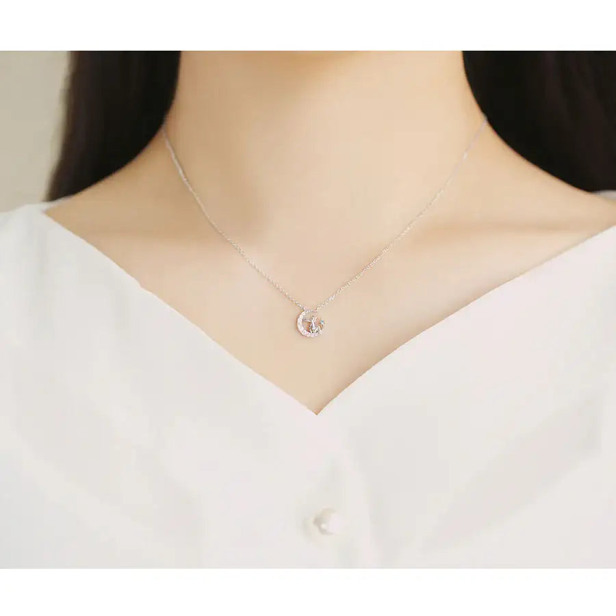 Le Petit Prince x OST - Le Petit Prince with The Moonlight Silver Necklace - OST - Accessories, Jewelry - Harumio