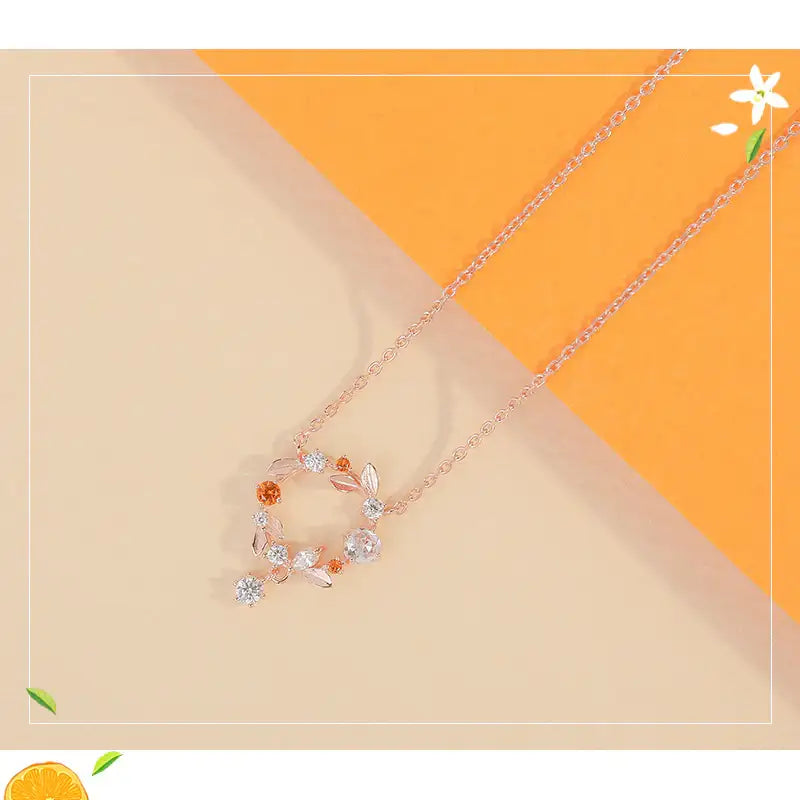CLUE - Jeju Tangerine Silver Necklace - CLUE - Jewelry - Harumio