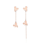 Bloom x AHNI - Mini Butterfly Drop Silver Earrings - Bloom x AHNI - Jewelry - Harumio