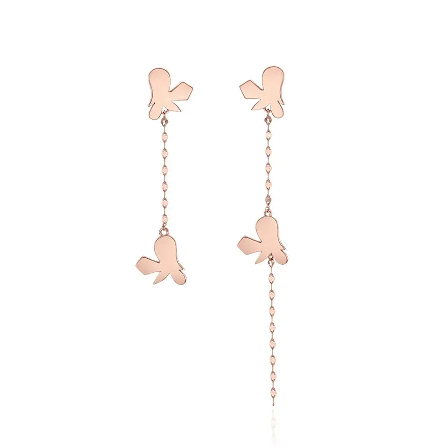 Bloom x AHNI - Mini Butterfly Drop Silver Earrings - Bloom x AHNI - Jewelry - Harumio