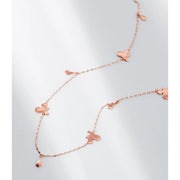 CLUE - Butterfly Link Chain Rose Gold Necklace - CLUE - Jewelry - Harumio