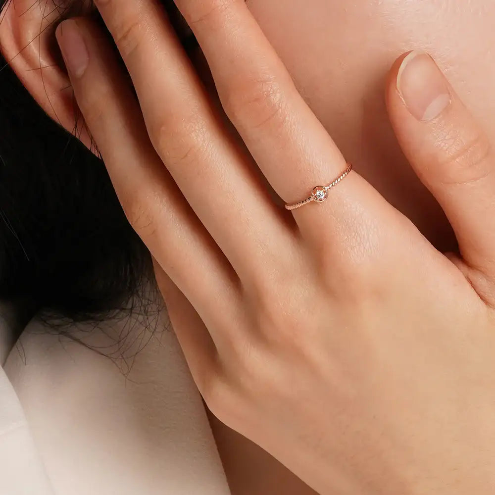 OST - Lucky Lock Horseshoe Twisted Silver Ring - OST - Jewelry - Harumio