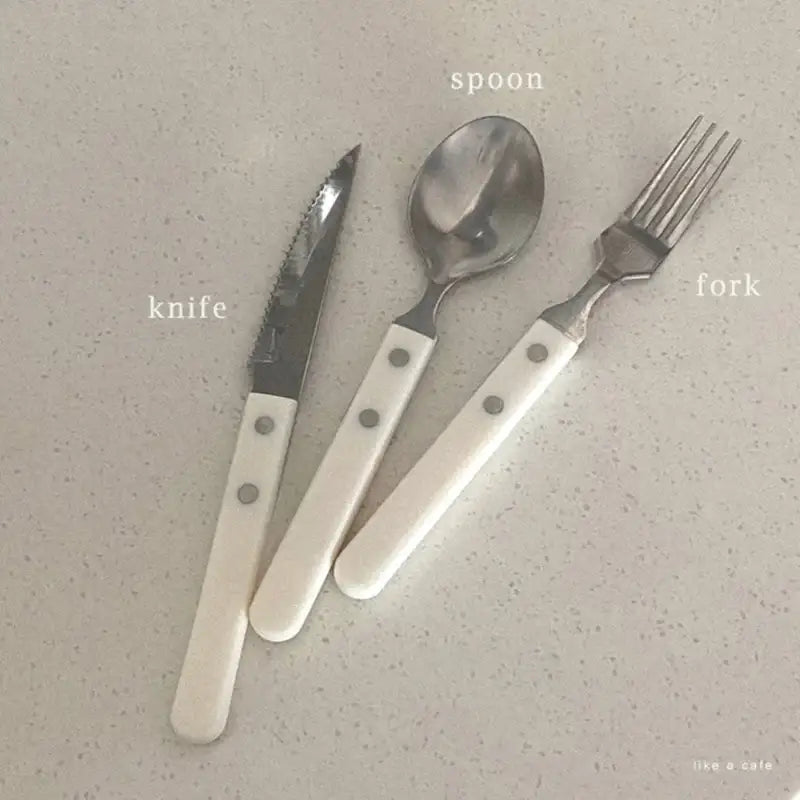 Like A Cafe - White Simple Cutlery - Like A Cafe - Home & Living - Harumio