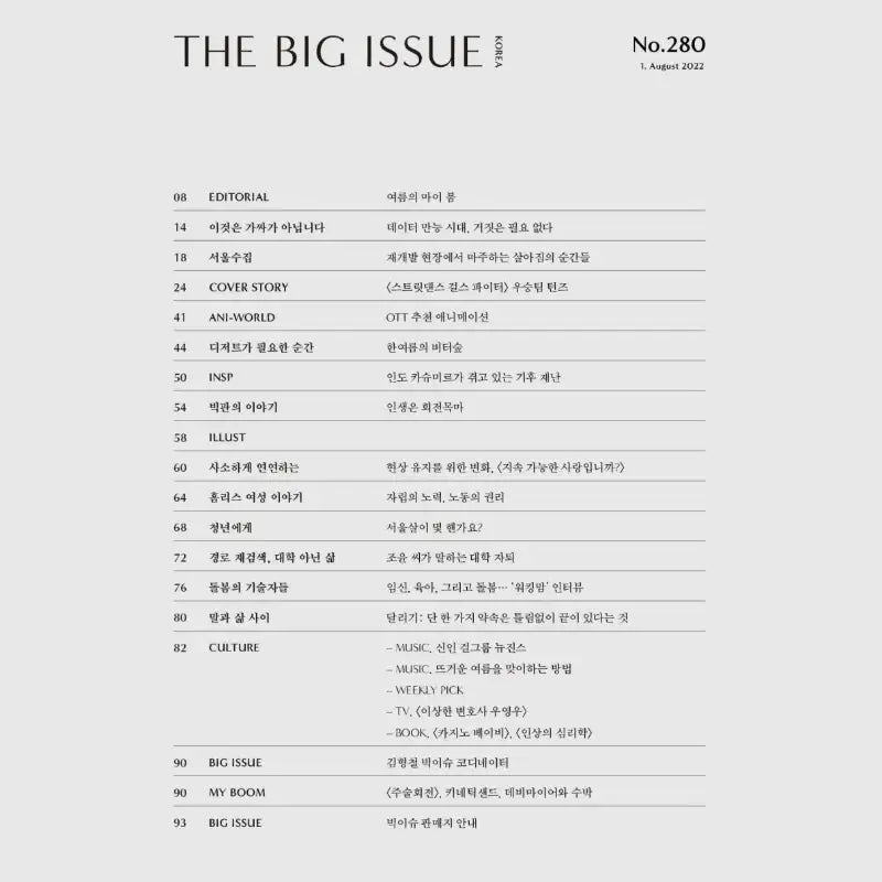 Big Issue - No.280 2022 - Magazine Cover TURNS - Big Issue Korea - Magazine - Harumio